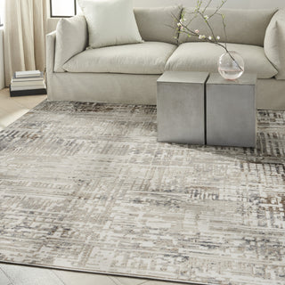 CK005 Enchanting ECH05 Cream Grey Area Rug by Calvin Klein Corner Image