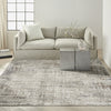 CK005 Enchanting ECH05 Cream Grey Area Rug by Calvin Klein Lifestyle Image