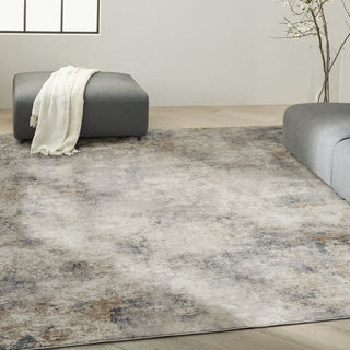 CK005 Enchanting ECH07 Ivory Grey Area Rug by Calvin Klein Corner Image