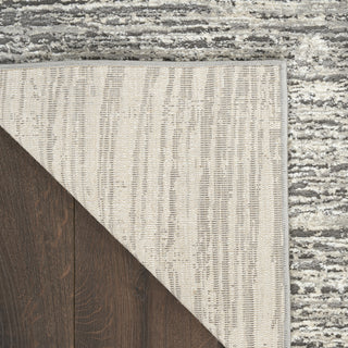 Nourison Eco-Friendly ECO01 Ivory Grey Area Rug Corner Image