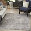 Nourison Eco-Friendly ECO01 Ivory Grey Area Rug Corner Image