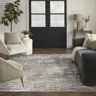 Nourison Eco-Friendly ECO01 Ivory Grey Area Rug Room Image Feature
