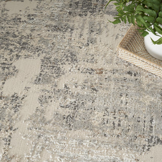 Nourison Eco-Friendly ECO04 Beige Grey Area Rug Corner Image