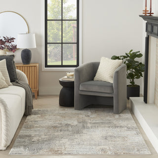 Nourison Eco-Friendly ECO04 Beige Grey Area Rug Room Image Feature