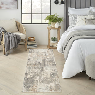 Nourison Eco-Friendly ECO04 Beige Grey Area Rug Corner Image