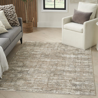 Nourison Eco-Friendly ECO06 Ivory Mocha Area Rug Corner Image