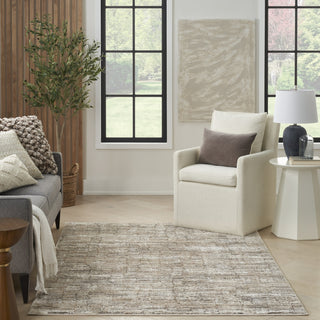 Nourison Eco-Friendly ECO06 Ivory Mocha Area Rug Room Image Feature