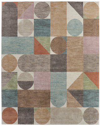 Feizy Eden 39QUF Ivory/Brown/Blue Area Rug main image
