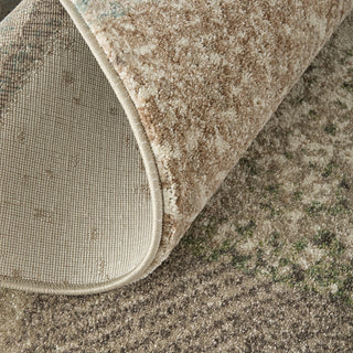Feizy Eden 39QVF Ivory/Blue/Green Area Rug Detail Image