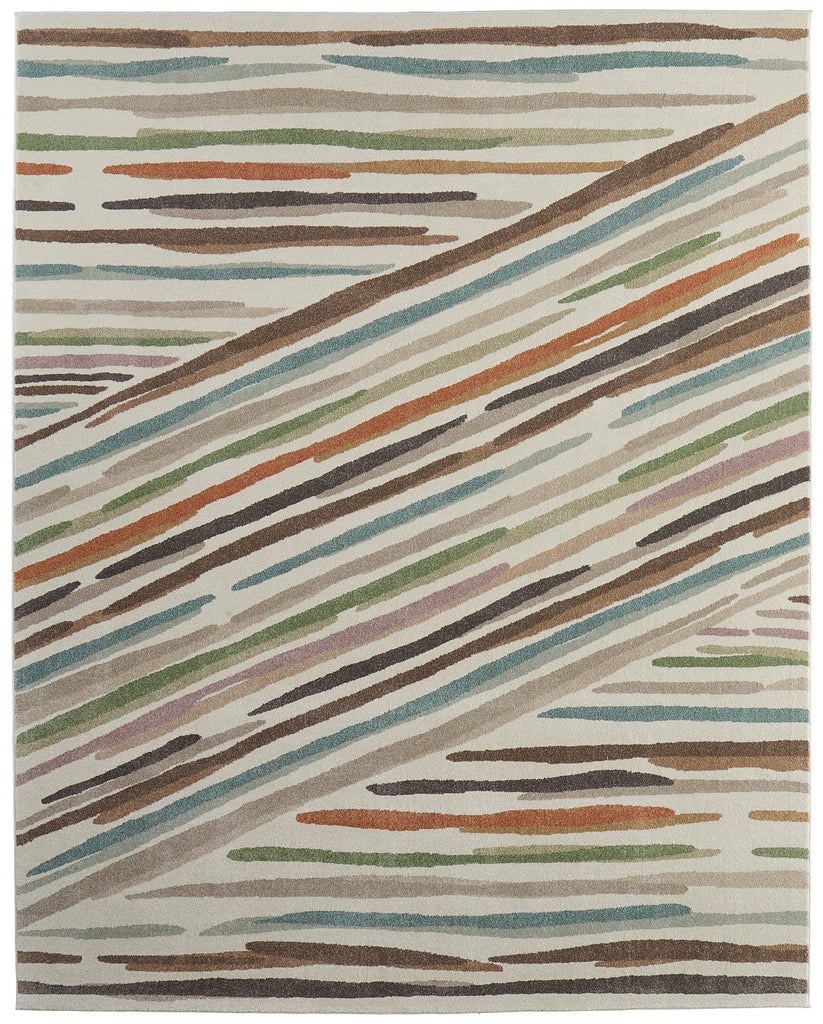Feizy Eden 39QXF Ivory/Brown/Blue Area Rug main image