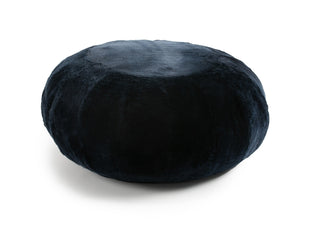 Auskin Sheepskin Seating Short Wool Ottoman Dark Navy Furniture main image