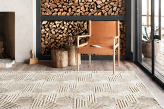 Loloi Ehren EHR-04 Oatmeal/Ivory Area Rug Lifestyle Image Feature