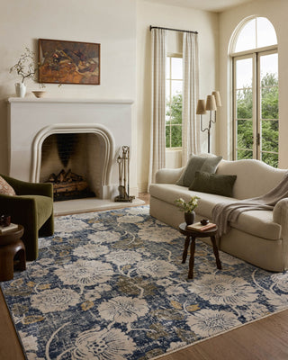 Loloi Eileen ELE-03 Denim / Natural Area Rug Lifestyle Image Feature