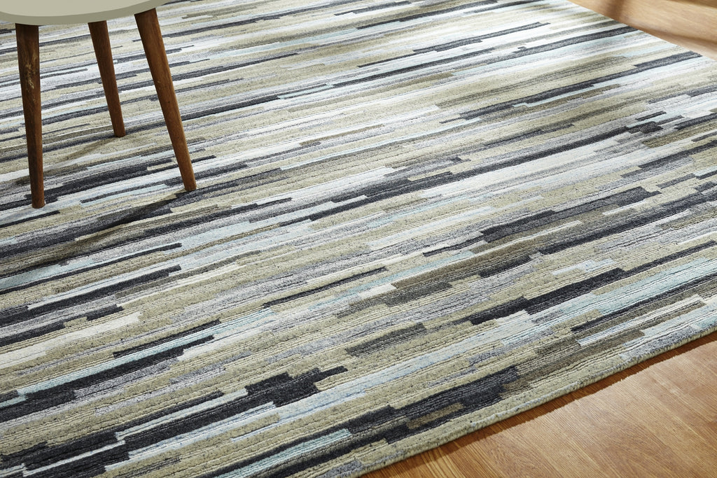 Ancient Boundaries Essentials ESS-13 Grey/Chino/Sky Area Rug Lifestyle Image Feature