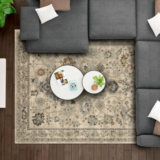 Karastan Rhapsody Elegy Beige Area Rug Lifestyle Image Feature