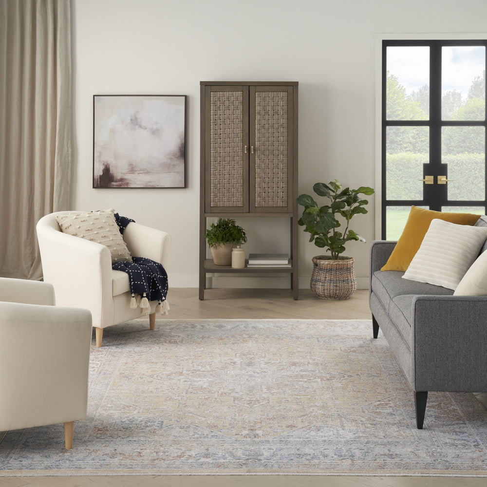Nourison ELEGANT HEIRLOOMS ELH01 GREY GOLD Room Image Feature