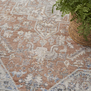Nourison ELEGANT HEIRLOOMS ELH01 BLUE MULTICOLOR Corner Image