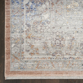 Nourison ELEGANT HEIRLOOMS ELH01 BLUE MULTICOLOR Detail Image