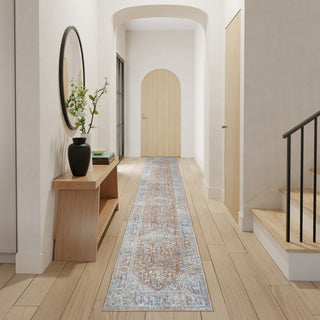 Nourison Elegant Heirlooms ELH01 Blue Multicolor Area Rug Corner Image