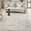 Nourison Elegant Heirlooms ELH02 Ivory Grey Area Rug Corner Image