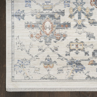 Nourison Elegant Heirlooms ELH02 Ivory Grey Area Rug Detail Image