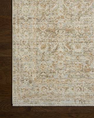 Loloi Elora ELR-05 Sky / Terracotta Area Rug Corner Image