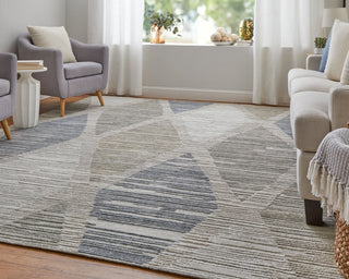 Feizy Elias 69FWF Ivory/Blue/Brown Area Rug