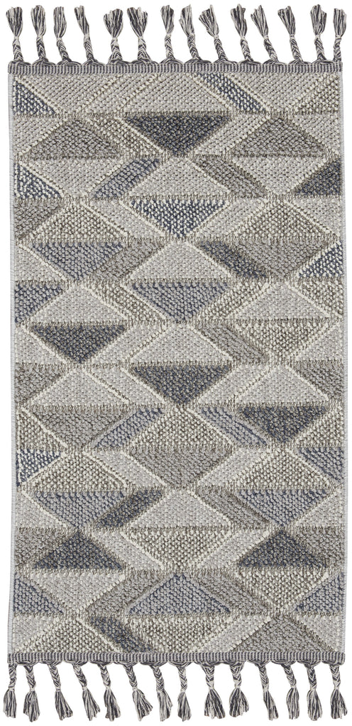 Nourison Elwood ELW01 Grey/Charcoal Area Rug main image