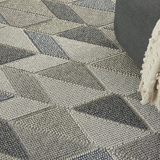 Nourison Elwood ELW01 Grey/Charcoal Area Rug Corner Image