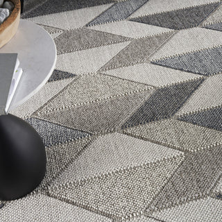 Nourison Elwood ELW01 Grey/Charcoal Area Rug Corner Image