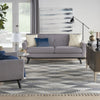 Nourison Elwood ELW01 Grey/Charcoal Area Rug Room Image Feature