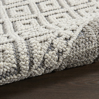 Nourison Elwood ELW03 Ivory/Slate Area Rug Corner Image