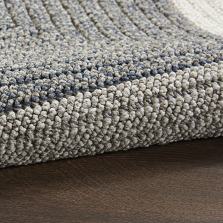 Nourison Elwood ELW04 Grey/Slate Area Rug Corner Image