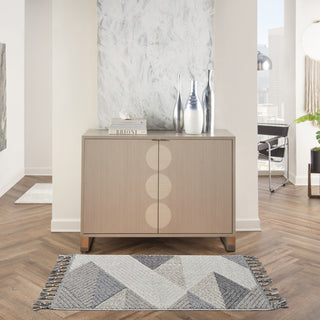 Nourison Elwood ELW04 Grey/Slate Area Rug Corner Image