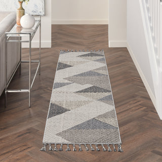Nourison Elwood ELW04 Grey/Slate Area Rug Corner Image
