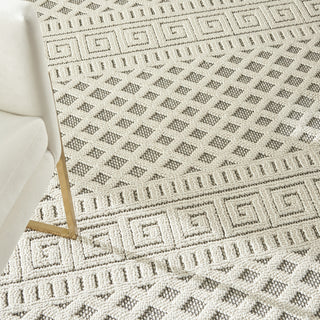 Nourison Elwood ELW05 Ivory/Grey Area Rug Corner Image