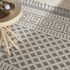 Nourison Elwood ELW05 Ivory/Grey Area Rug Corner Image
