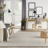 Nourison Elwood ELW05 Ivory/Grey Area Rug Room Image Feature