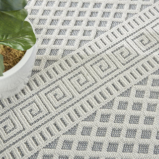 Nourison Elwood ELW05 Ivory/Slate Area Rug Corner Image