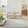 Nourison Elwood ELW05 Ivory/Slate Area Rug Room Image Feature