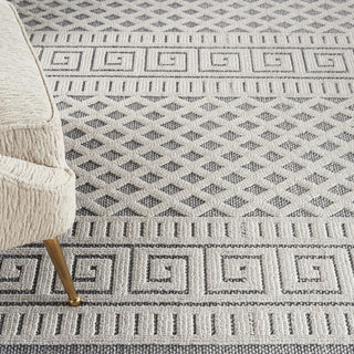 Nourison Elwood ELW05 Ivory/Slate Area Rug Corner Image