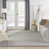 Nourison Elwood ELW05 Ivory/Slate Area Rug Room Image Feature