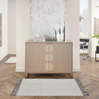 Nourison Elwood ELW06 Grey/Ivory Area Rug Corner Image