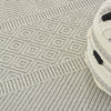 Nourison Elwood ELW06 Grey/Ivory Area Rug Corner Image