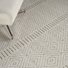 Nourison Elwood ELW06 Grey/Ivory Area Rug Corner Image