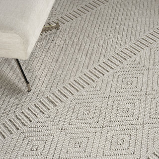 Nourison Elwood ELW06 Grey/Ivory Area Rug Corner Image