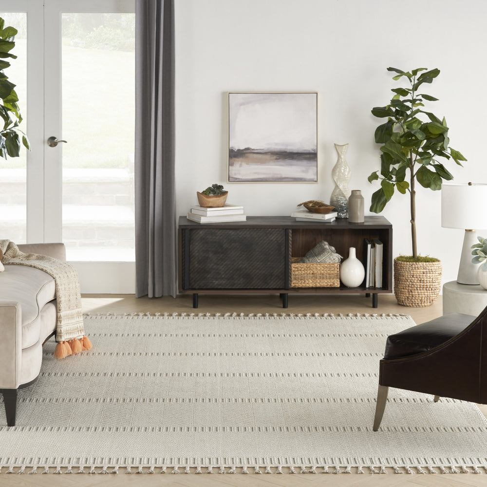 Nourison Elwood ELW06 Ivory Area Rug Room Image Feature
