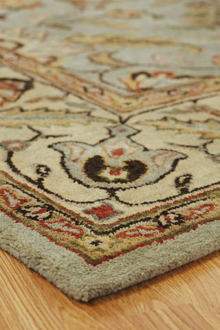 Kalaty Empire EM-288 Light Blue/Gold Area Rug Corner Image