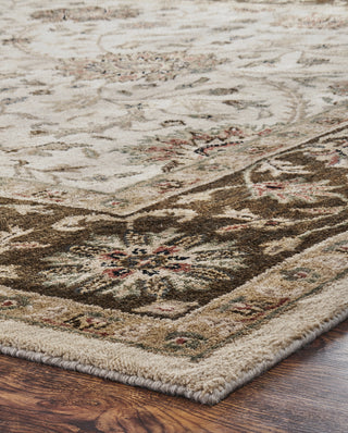 Kalaty Empire EM-292 Ivory/Brown Area Rug Corner Image