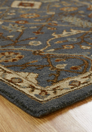 Kalaty Empire EM-297 Slate Blue Area Rug Corner Image